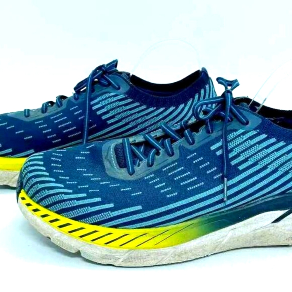 Hoka One One M Blue Clifton 5 Knit Sneakers Tennis Shoes Men Size 14